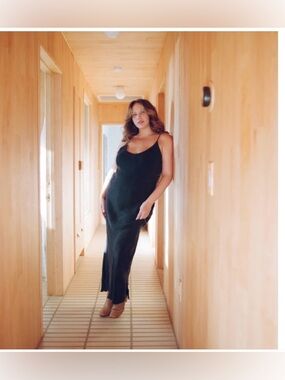 Ozma of california anaise slip dress japanese cupro black